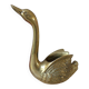 Vintage Solid Brass Swan Bird Figurine