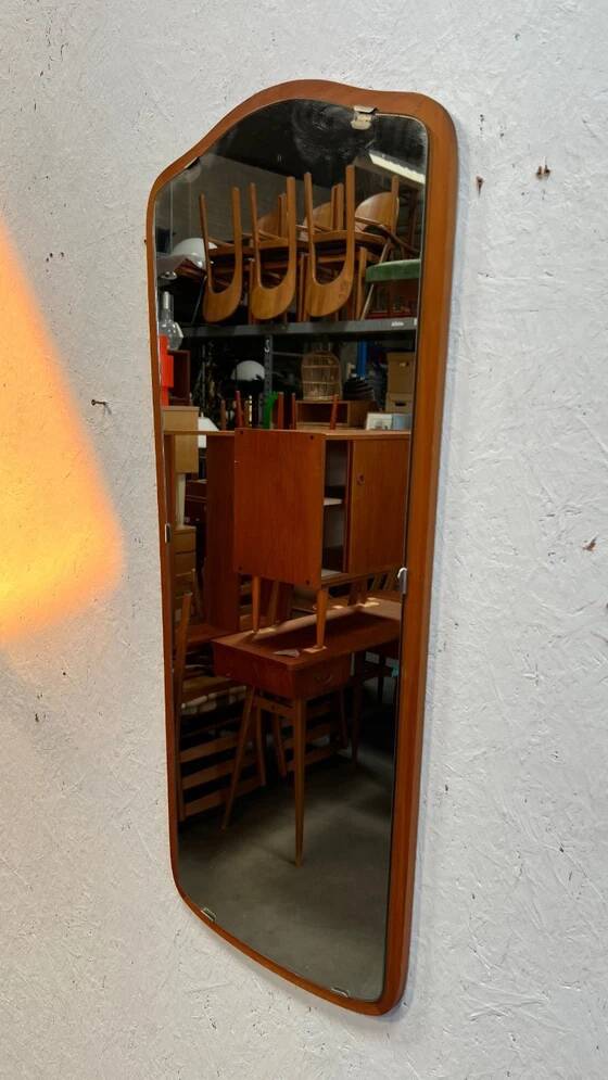 Vintage Rectangular Mirror, Teak, Sweden 1960's