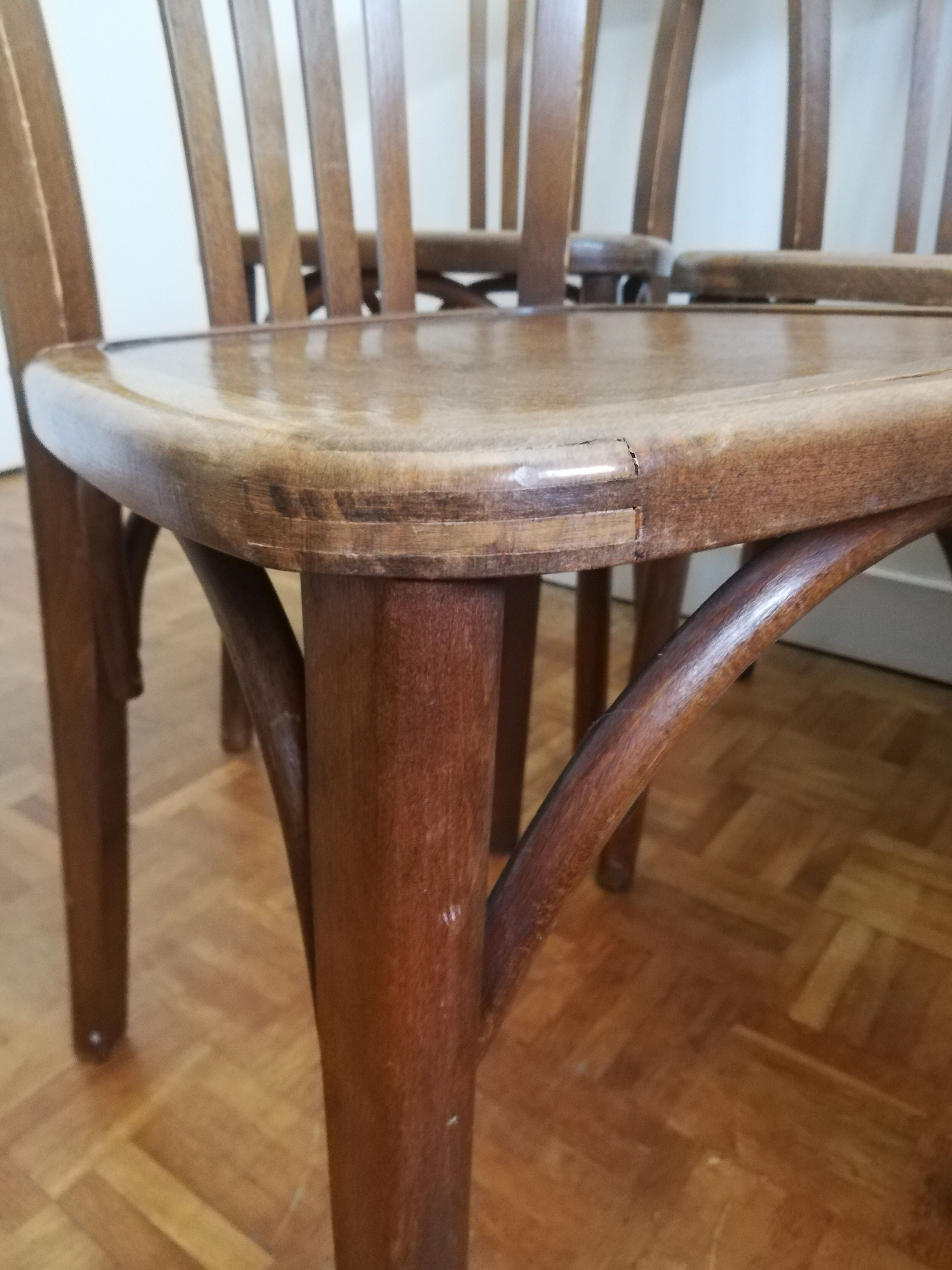 Suite of 6 chairs bistro Luterma for Stella