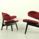 Paire de fauteuils lounge de Louis van Teeffelen pour Wébé – design néerlandais moderne du milieu du siècle (années 1960)