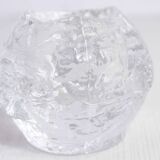 Glass "snowball" tealight candle holder
