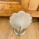 Shell lamp shell frosted glass and art deco brass