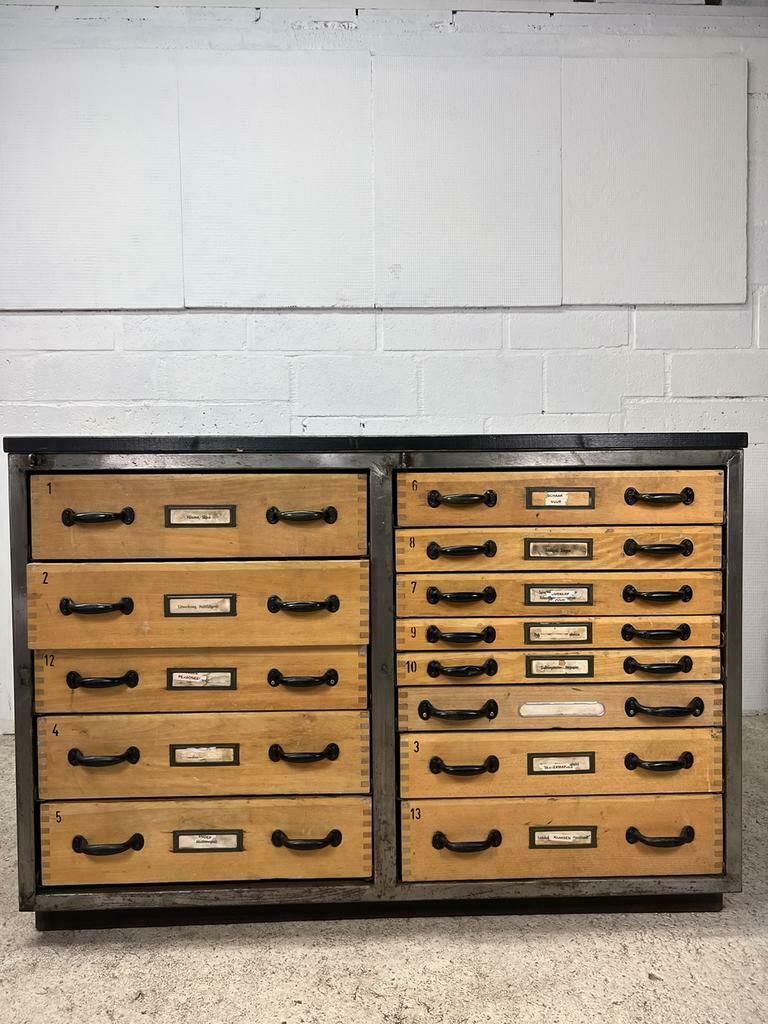 Vintage industrial chest of drawers