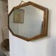 Miroir Art déco vintage bois marqueté