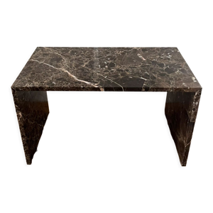 Table basse en marbre - chocolat