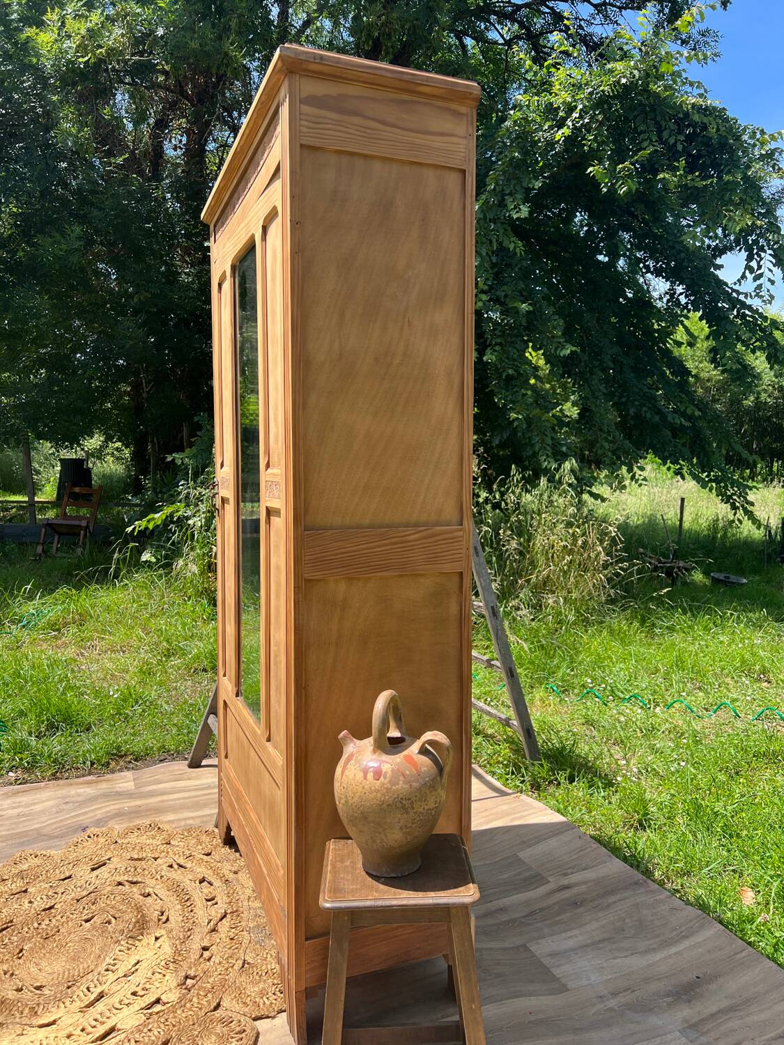 Bonnetière bois clair/ armoire une porte