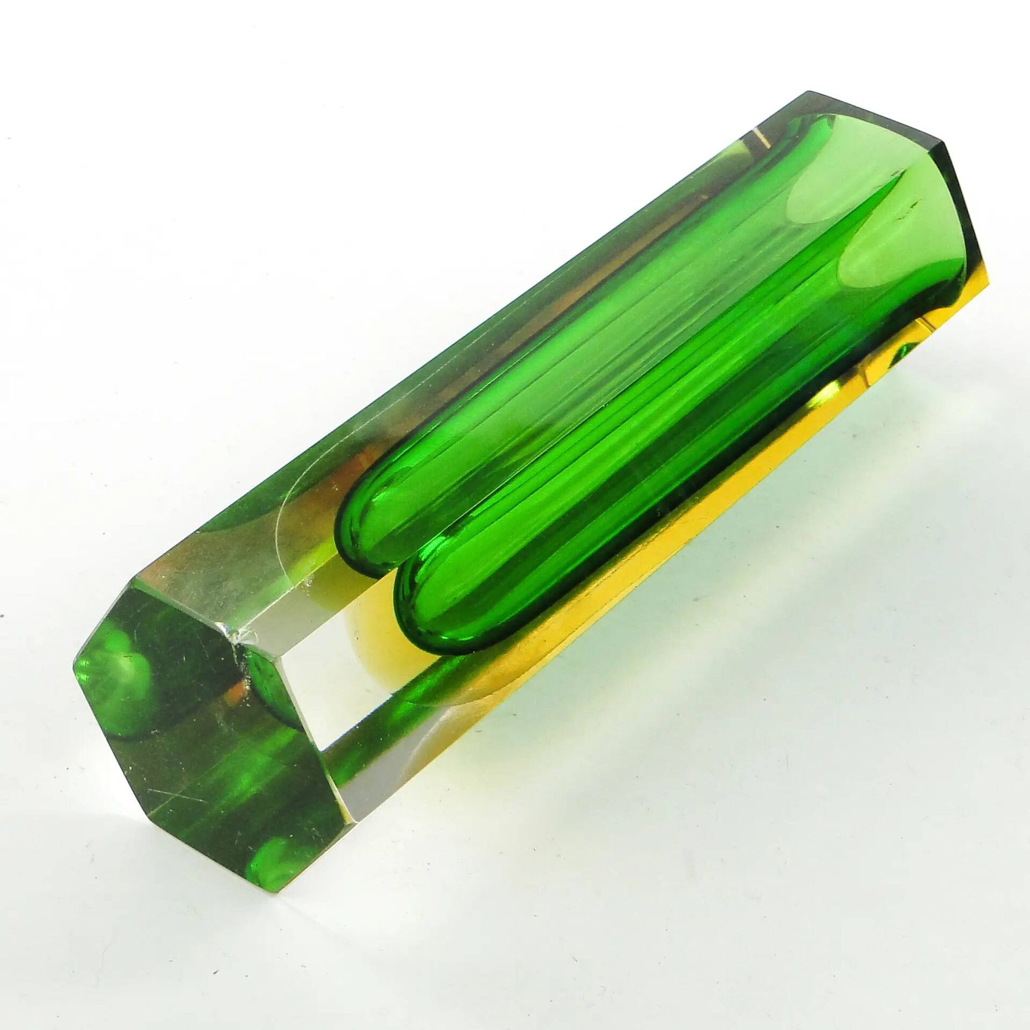Murano Sommerso vase, mid-century modern, glass, designed by F. Poli, Italy, 1950s