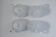 Set 4 cups coffee clear glass chiseled vintage