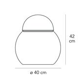 Large model of Daruma lamp by Sergio Asti for Candle Fontana Arte