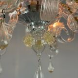 Lustre Rezzonico en verre de Murano, 6 bras de lumière, Venise