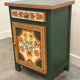 Large hand-painted Provençal folk art cabinet by a Provençal artist, 1970s