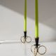 Mid-century modern metal candlestick holders by Gunnar Ander for Ystad Metal, Sweden, set of 2