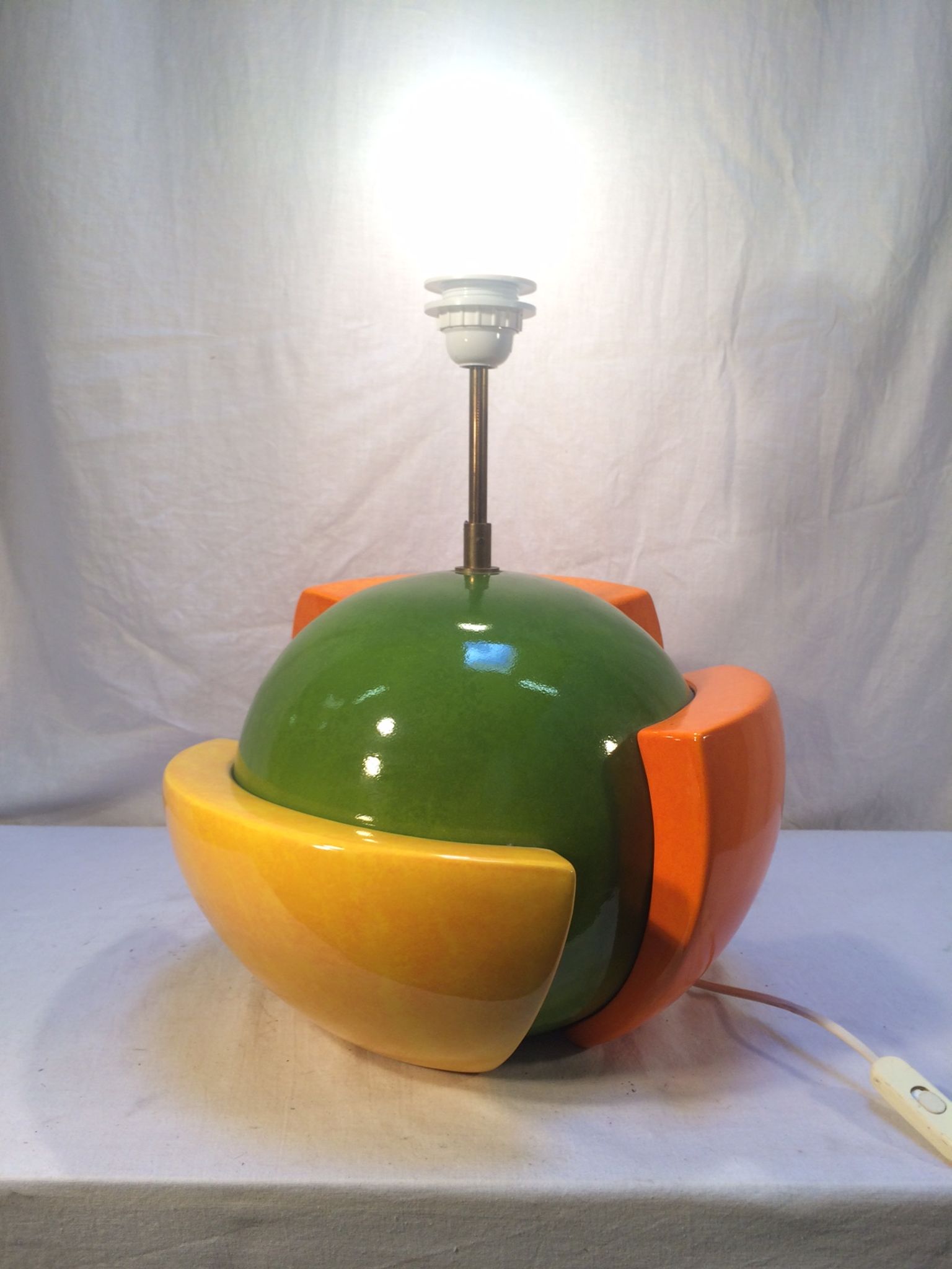 Vintage lamp "Laurence" ball format by François Chatain for Roche Bobois - 80s