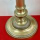 Pair of 19th-century restoration candlesticks in guilloché bronze - H 27 cm