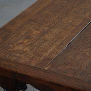 Bureau / Table à manger par ébéniste danois en chêne, style baroque, années 1970