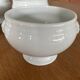 6 white porcelain lion head soup bowls