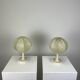 Paire de lampes de table cocoon par Goldkant Leuchten 1960