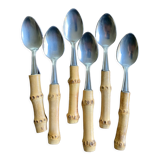 6 small vintage spoons Bamboo Japan