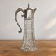 Large antique cut glass and silver-plated jug – English manufacture – 32 cm