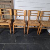 4 straw chairs