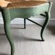 Chaise patinée verte
