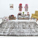 Turkish vintage large living room rug 313x188cm