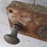 Old door with vintage wooden shutters