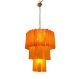 Murano Glass Tube Chandelier, Italy, 1970s