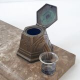 Art Deco marble inkwell & regulates