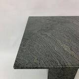 Table à manger en granit vert foncé , années 1980