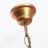 1970s Regency golden ceiling lamp