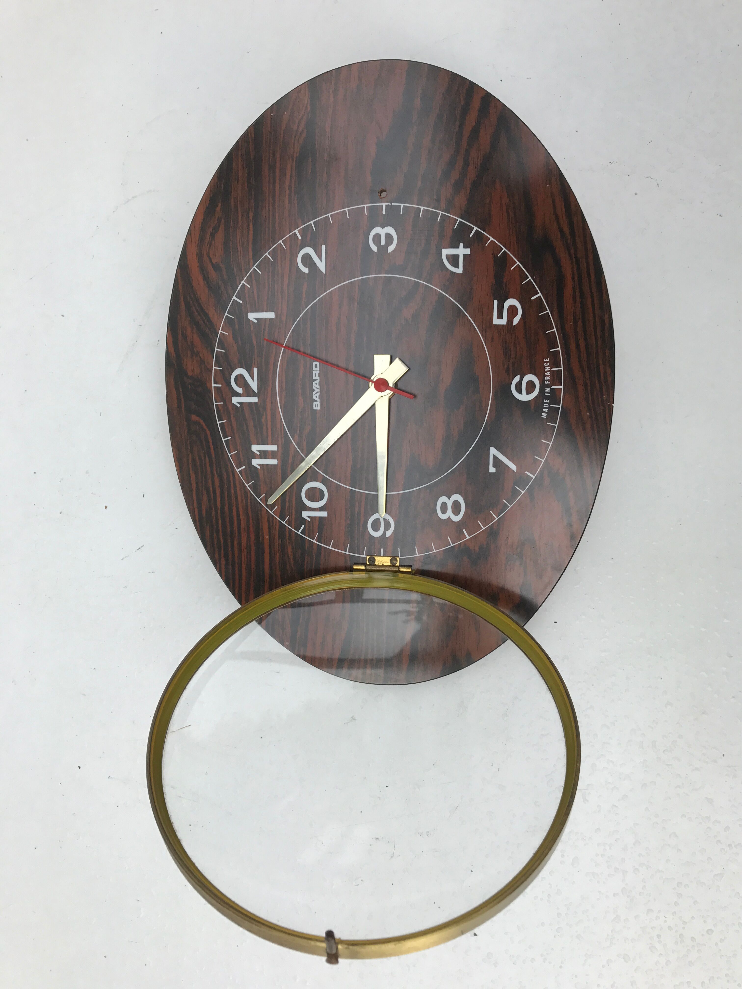 Clock old bayard in formica of the 1950s vintage