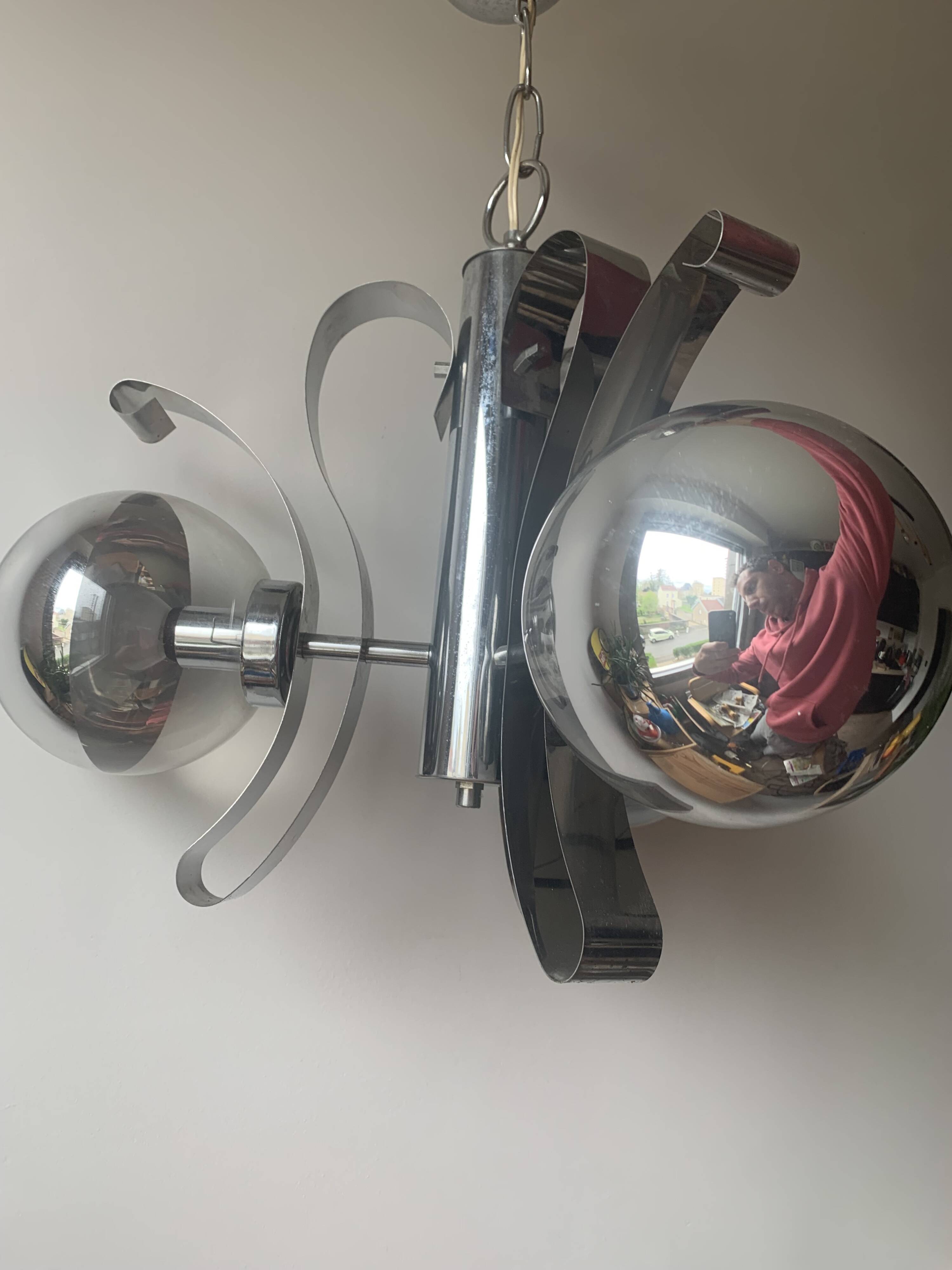 Pendant lamp vintage design 70's retro space age