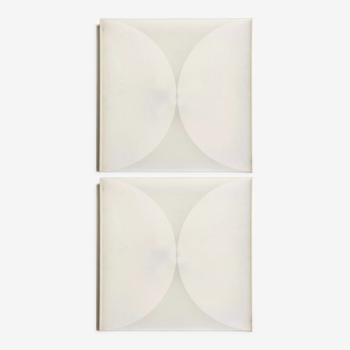 Paire d'appliques postmodernes « Clessidra » par Bobo Piccoli pour Fontana Arte, Italie