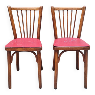 Pair of Baumann bistro chairs