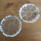 Lot de deux cendriers en verre cristal
