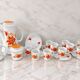 Service Winterling 70s – flamboyant floral orange décor