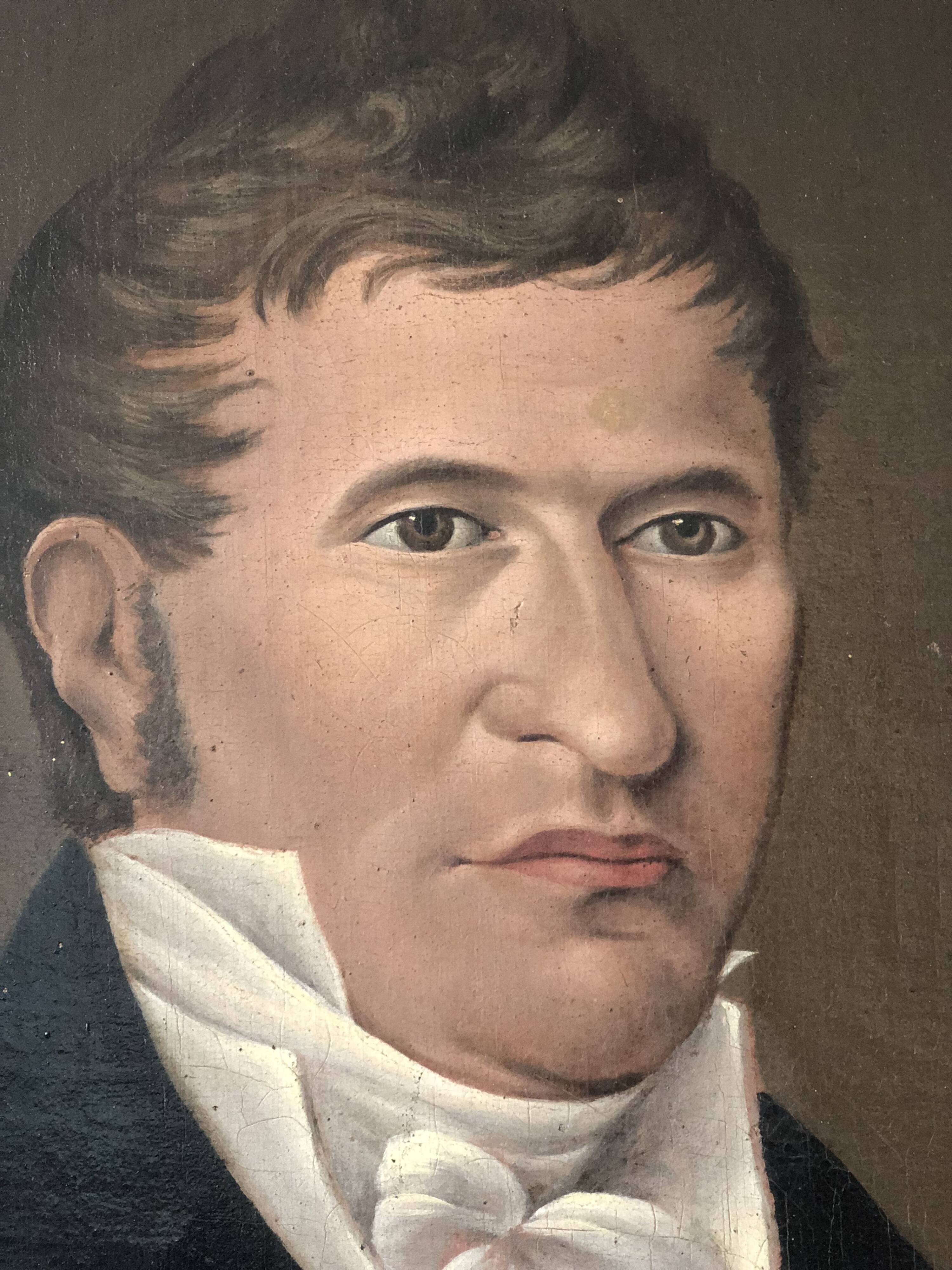 19th century Antique Oil Painting of a German Gentleman, circa 1850
