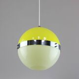 Lampe à Suspension Jaune Space Age, Italie, 1970s