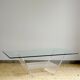 Glass and plexiglass coffee table - David Lange