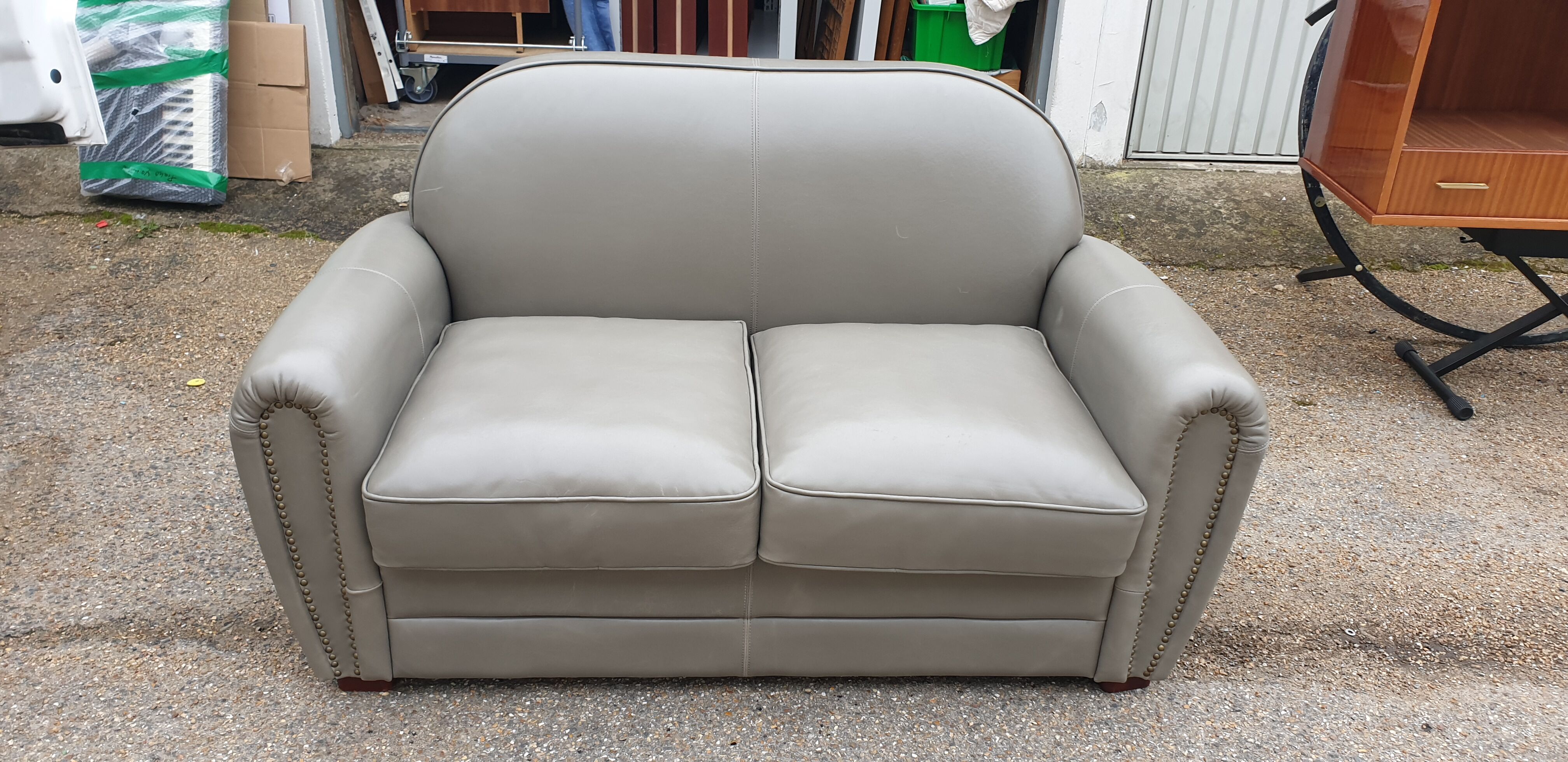 Leather club sofa
