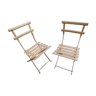 Paire de chaises pliante de jardin ou de bistrot ancienne