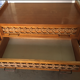 Commode en bois et rotin années 1960