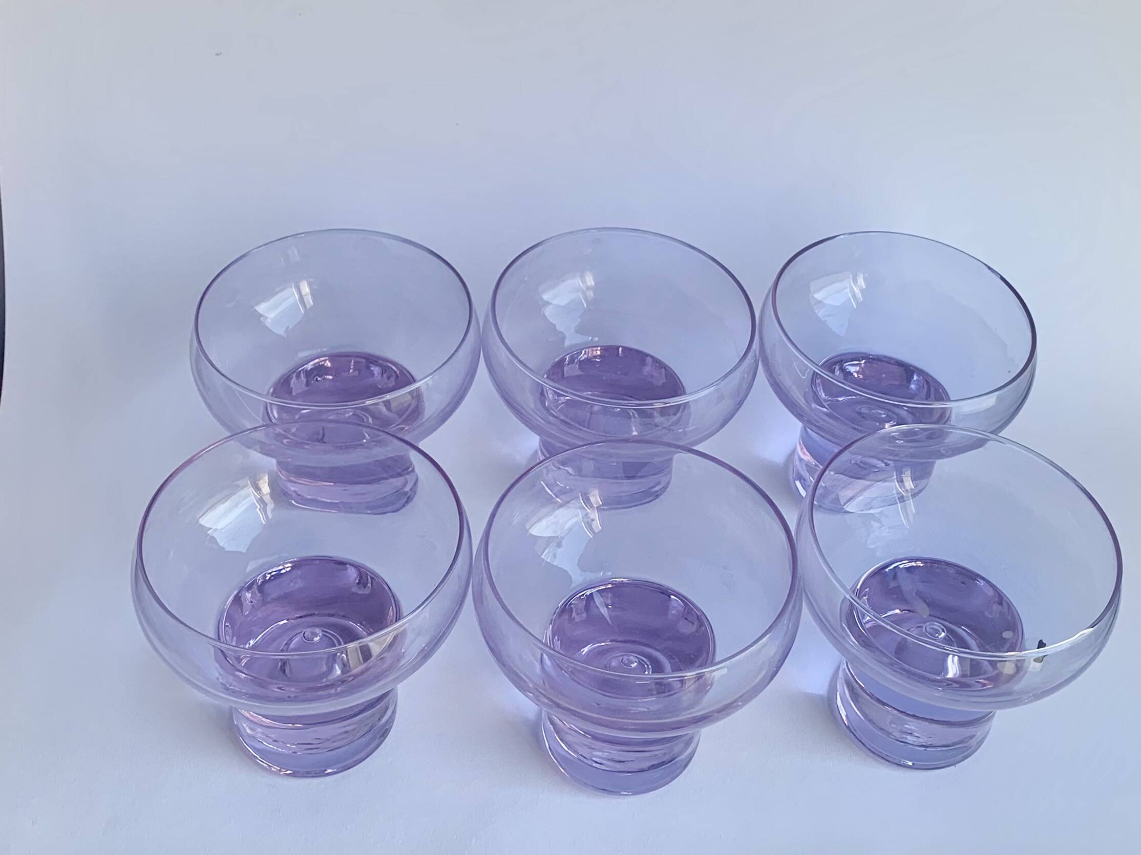 Set of 6 Alexandrit glasses designed by Sergio Asti for Arnolfo di Cambio