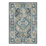 Tapis de maison avec motif bleu