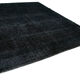 Handmade oriental overdyed 298 cm x 413 cm black wool carpet