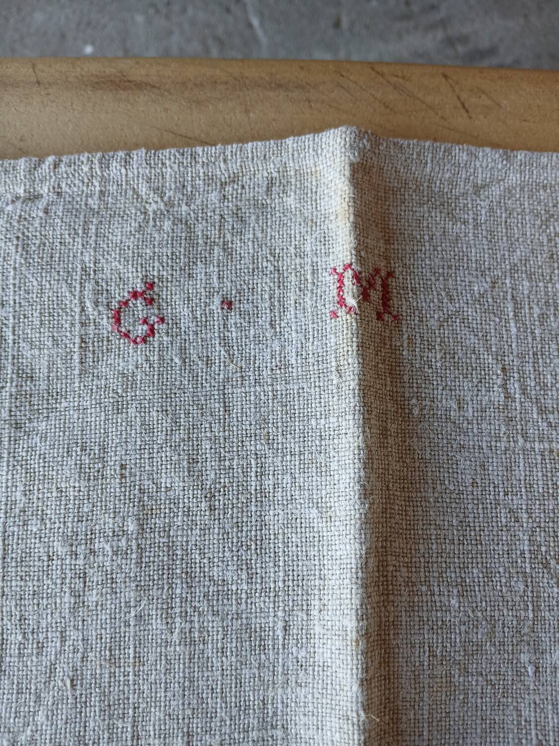 2 old embroidered tea towels