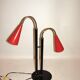 Lampe de bureau en métal et laiton, 1970