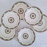Flat Plates in Old Longwy Earthenware, Geneva Vintage Model