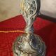 bronze lamp in Rococo style with yellow-green opaline ball, superb, electrical works fine